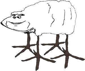 impish soyak ears, soycreature, animal, bird, distorted, soycreature, stubble, uncolored skin