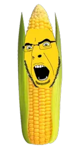 cobson, fruiterz!, angry, corn, cornson, food, fruit, glasses, objectsoy, plant