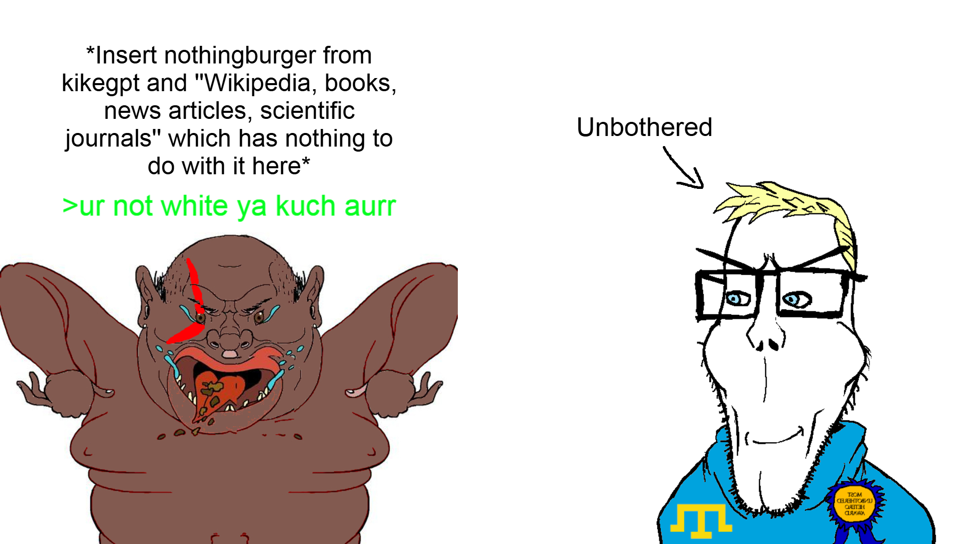 markiplier soyjak, euroaryan, euromutt, aryan, euromutt, a10 eyes, award, blonde hair, blue eyes, chad