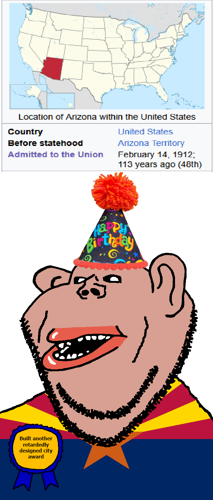 impish soyak ears, impish amerimutt, amerimutt, 1912, arizona, award, birthday, birthday hat, black sclera, brown skin