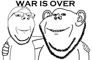 sabiopajin, gapejak, impish soyak ears, wholesome soyjak, no more brother wars, imp & gape, 2soyjaks, arm, bald, closed mouth