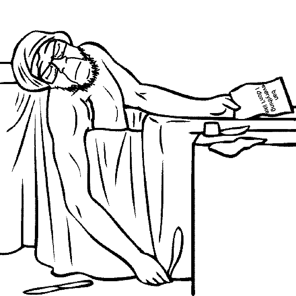 feraljak, its over, arm, bathtub, classical art parody, closed eyes, closed mouth, dead, glasses, hands