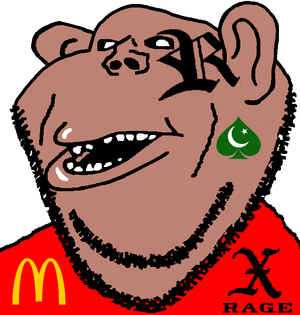 impish soyak ears, impish amerimutt, amerimutt, black sclera, brown skin, clothes, dean, ear, facial mark, fat