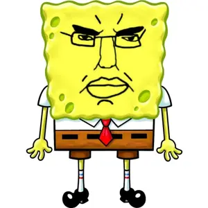 spongebob squarepants, chudjak, accessory, big lips, chudbob, clothes, eyebrows, face, hands, lips