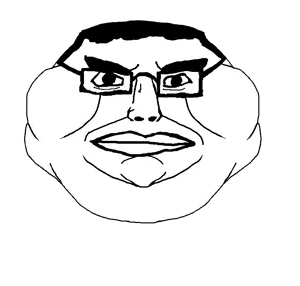chudjak, meximutt, chudmutt, closed mouth, fat, glasses, hair, lips, mutt, transparent background