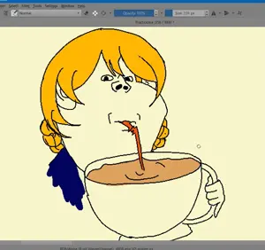 darjeeling (girls und panzer), impish soyak ears, drink, drinking, drinking straw, tea, girls und panzer