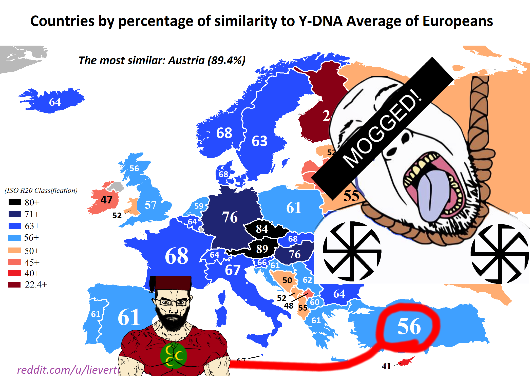 bernd, chudjak, chudjak front, muscular chud, black beard, demographics, europe, infographic, looking at you, map