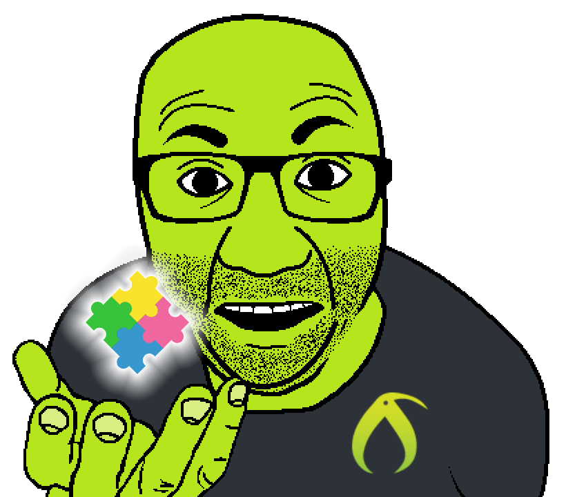 bucephalus (kiwi farms), el perro rabioso, kiwiperros, autism, autistic, clothes, glasses, green skin, hands, holding object