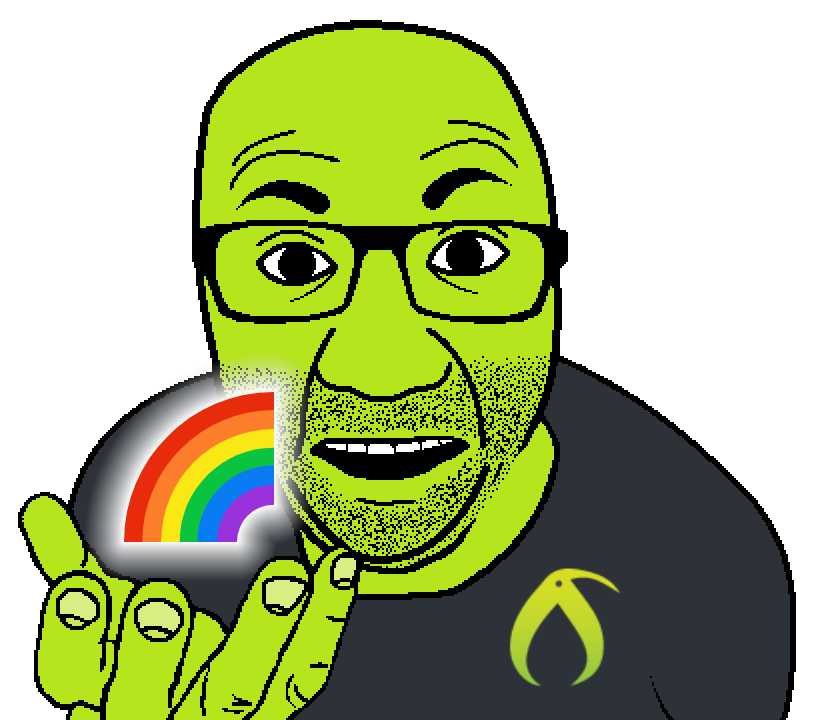 bucephalus (kiwi farms), el perro rabioso, kiwiperros, clothes, glasses, green skin, hands, holding object, kiwifarms, looking at you