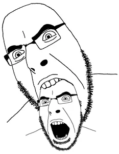 cobson, 2soyjaks, bite, glasses, soyjak, stubble