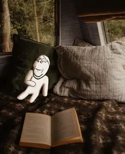 gapejak, wholesome soyjak, book, full body, pillow, shadow, sleeping