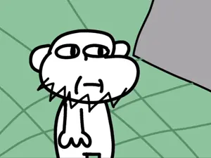 impish soyak ears, animated, bald, beard, clothes, eye, hat, kkk, ku klux klan, stubble