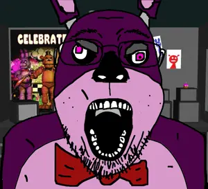 freddy fazbear, bernd, animal, animal ears, animatronic, bonnie (fnaf), bowtie, clothes, ear, glasses
