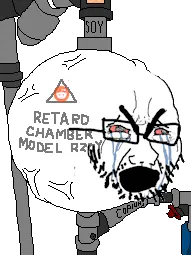 cryboy soyjak, bloodshot eyes, crying, glasses, pipe, reddit, retard chamber, snoo, soy, stubble