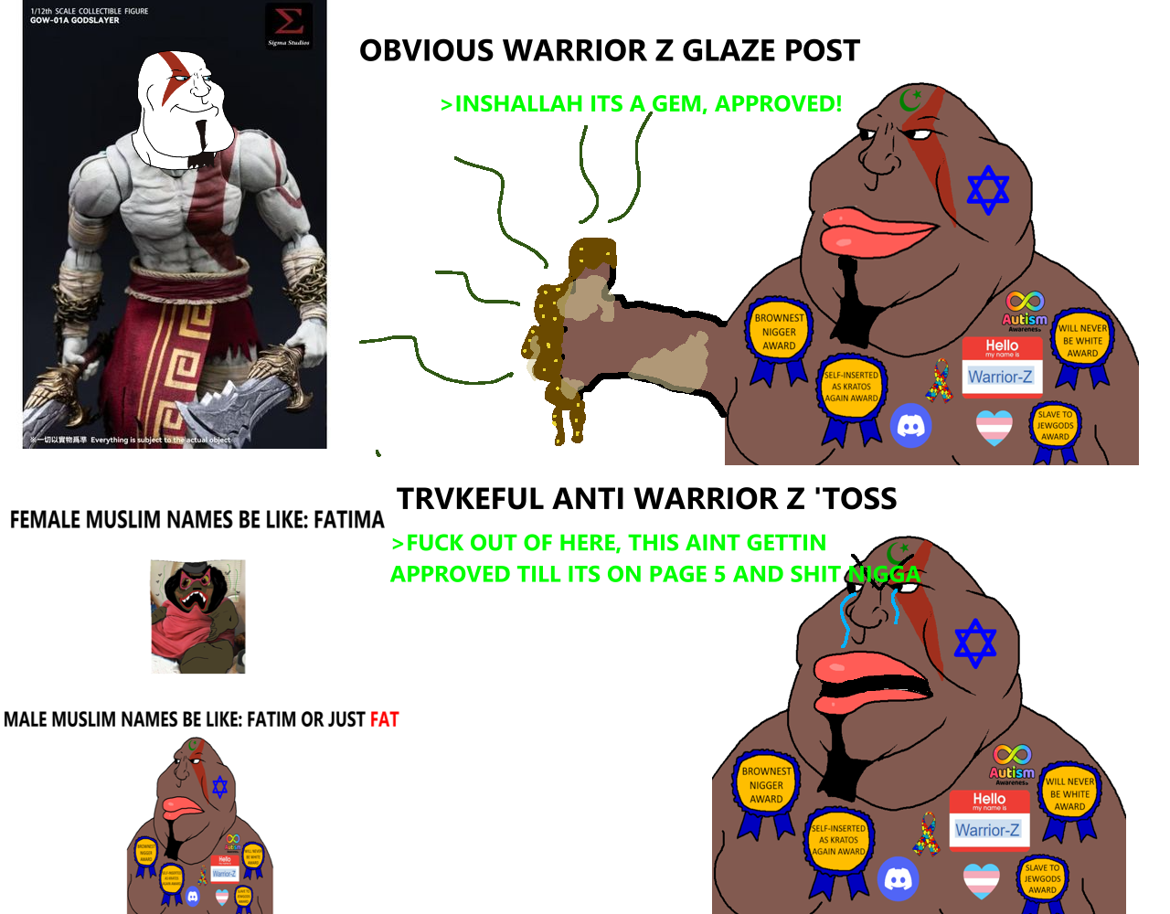 kratos, soytan, meximutt, mexiaryan, autism speaks, awards, big lips, discord, english text, fat