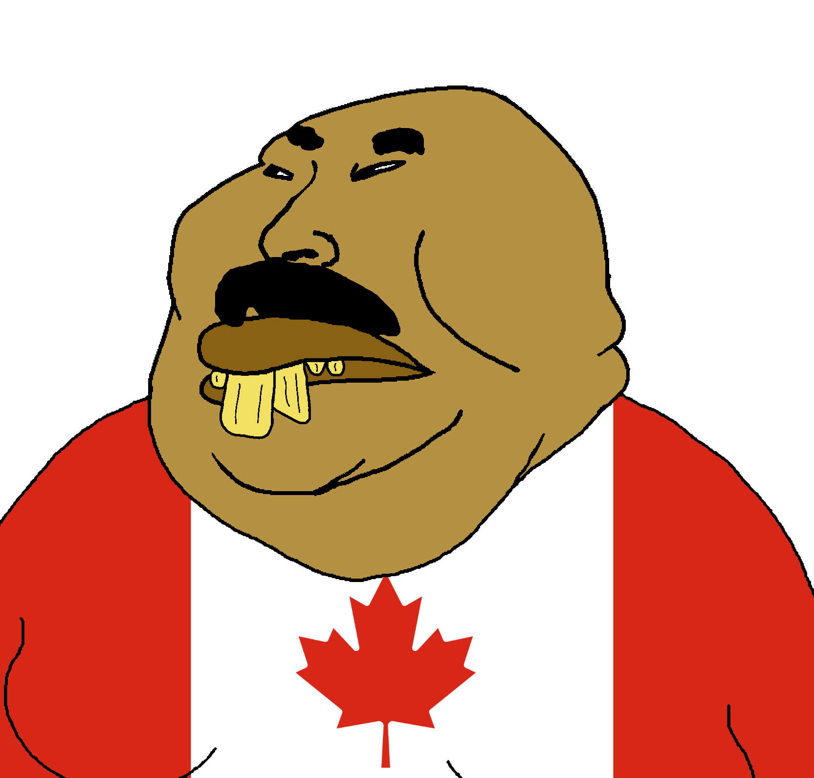 meximutt, pajeetjak, chinkmutt, proto-canuckmutt, asian, bald, brown skin, buck teeth, canada, closed mouth