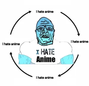 sidson, blue skin, calm, i hate, i hate anime