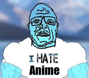 sidson, blue skin, calm, i hate, i hate anime