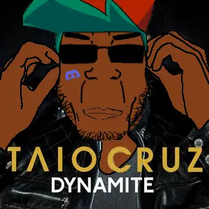 esl fnf pedo, chudjak, markiplier soyjak, chudplier, slopjak, album cover, brown skin, discord, discord logo facial mark, dynamite