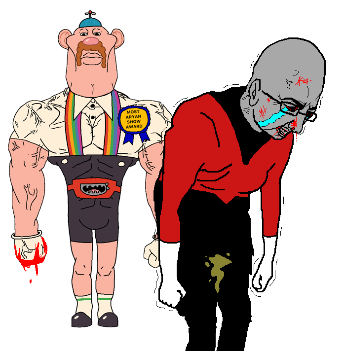 jiren, uncle grandpa, chudjak, impish soyak ears, chudjak front, impington, muscular chud, alien, anime, award