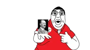 chudjak, nopejeet, adolf hitler, big lips, chin, chud, double chin, eyebrows, fat, hair