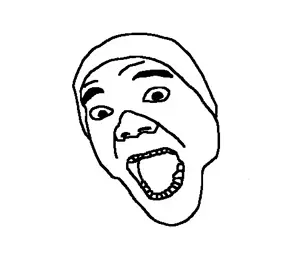 unknown, bam margera, excited, hair, open mouth, soyjak