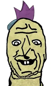 sidson, larsid, cap, cartoon, clothes, hat, looking at you, purple hair, smiling friends, white background