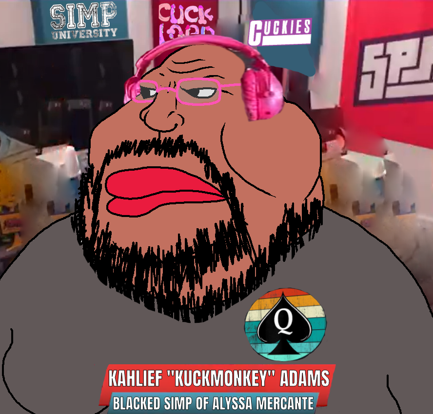 meximutt, alyssa mercante, bald, beard, blacked, brown skin, closed mouth, clothes, cuck, fat
