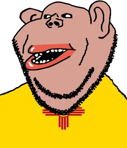 impish soyak ears, impish amerimutt, amerimutt, black sclera, brown skin, clothes, ear, flag, hair, lips