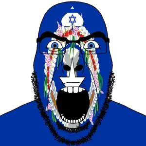 cobson, cobson front2, spadeson, spadeson, angry, beard, blue eyes, bushy eyebrows, facial mark, flag