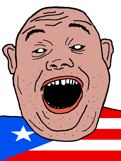 alicia, amerimutt, black sclera, clothes, ear, flag, hair, open mouth, puerto rico, red shirt