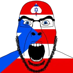 cobson, cobson front2, spadeson, spadeson, angry, beard, blue eyes, bushy eyebrows, facial mark, flag