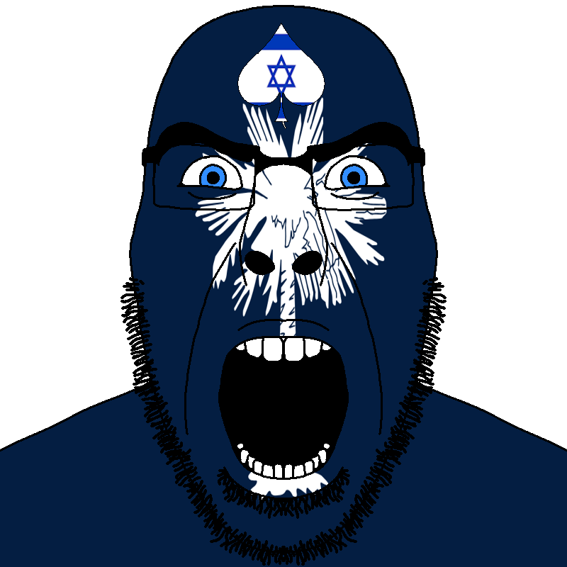 cobson, cobson front2, spadeson, spadeson, angry, beard, blue eyes, bushy eyebrows, facial mark, flag