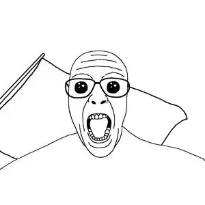 patriotjak, oh my god she is so attractive, flag, glasses, looking at you, open mouth, soyjak