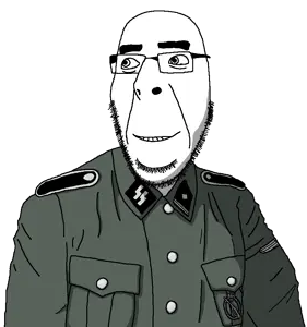 cobson, bald, bushy eyebrows, closed mouth, clothes, collar tabs, collared shirt, epaulettes, glasses, green shirt
