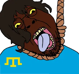bernd, slopjak, ack, black skin, brown hair, brown troonjak, crimean tatar, flag, glasses, hair