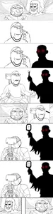 gapejak, kuzjak, massjak, wholesome soyjak, 3soyjaks, arm, beard, comic, ear, flower