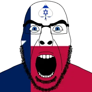 cobson, cobson front2, spadeson, spadeson, angry, beard, blue eyes, bushy eyebrows, facial mark, flag
