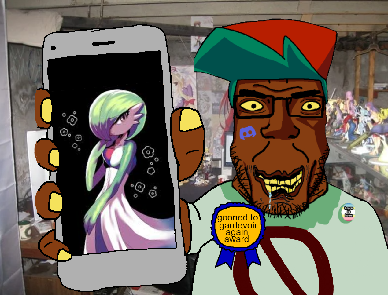 boyfriend (friday night funkin'), esl fnf pedo, chudjak, markiplier soyjak, chudplier, phoneplier vertical, jartycuck, showing phone, anime, award