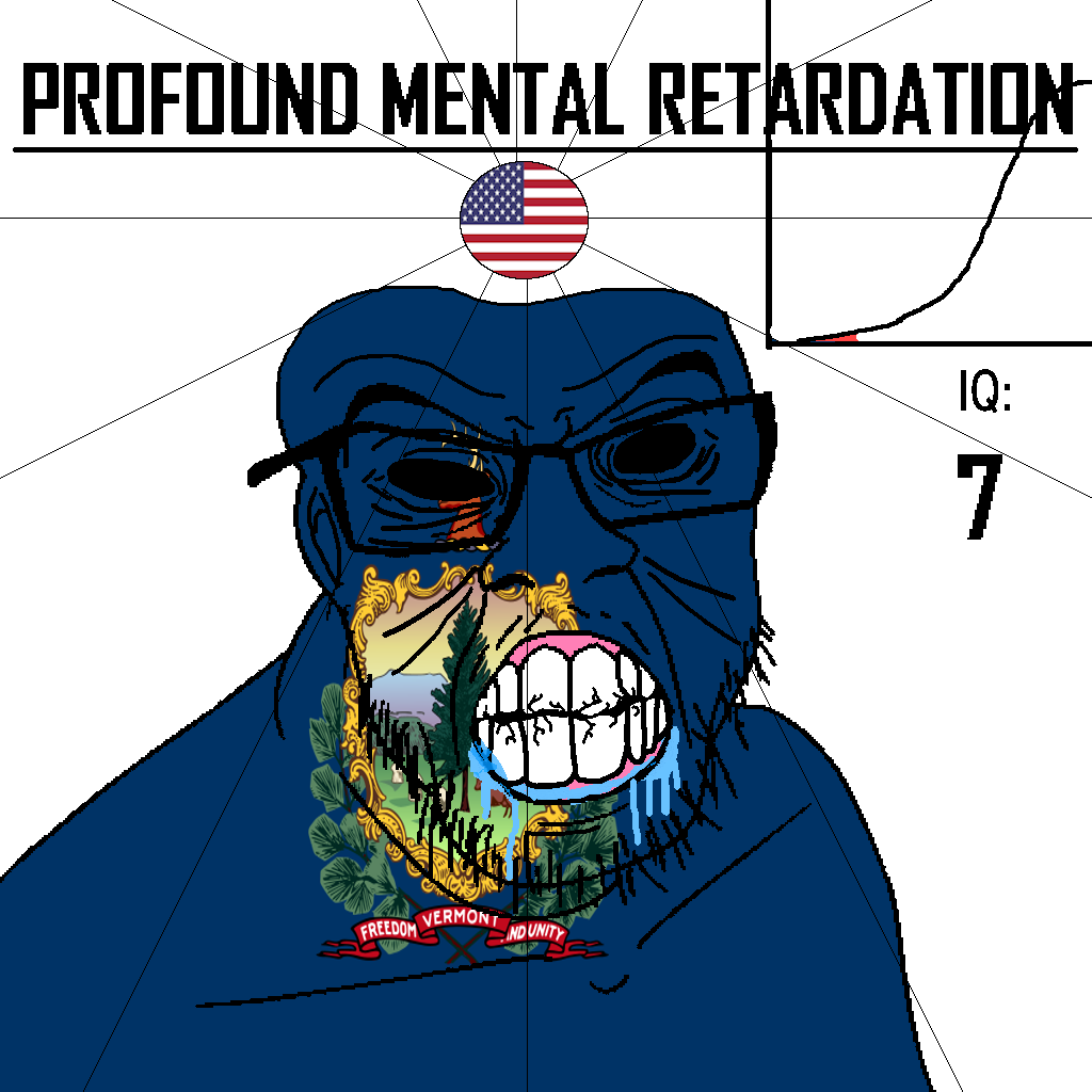 feraljak, iq diagrams, angry, animal, bald, black eyes, black hole, black sclera, clenched teeth, closed mouth