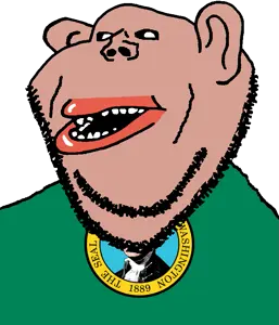 impish soyak ears, impish amerimutt, amerimutt, 1889, black sclera, brown skin, clothes, ear, flag, george washington