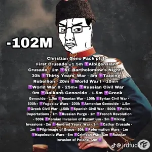 chudjak, chud, closed mouth, clothes, english text, genocide, glasses, hair, hat, impact (font)