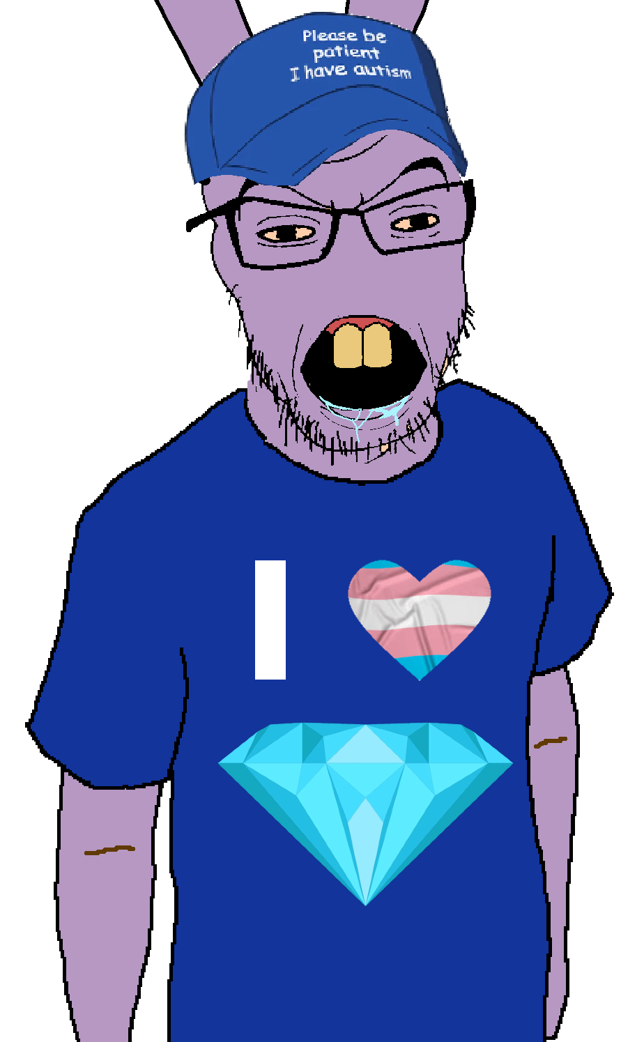 chudjak, feraljak, markiplier soyjak, tewi, chudplier, spedjak, autism, blue shirt, brimmiest comments section☣️☣️☣️ do not enter☣️☣️☣️, gem