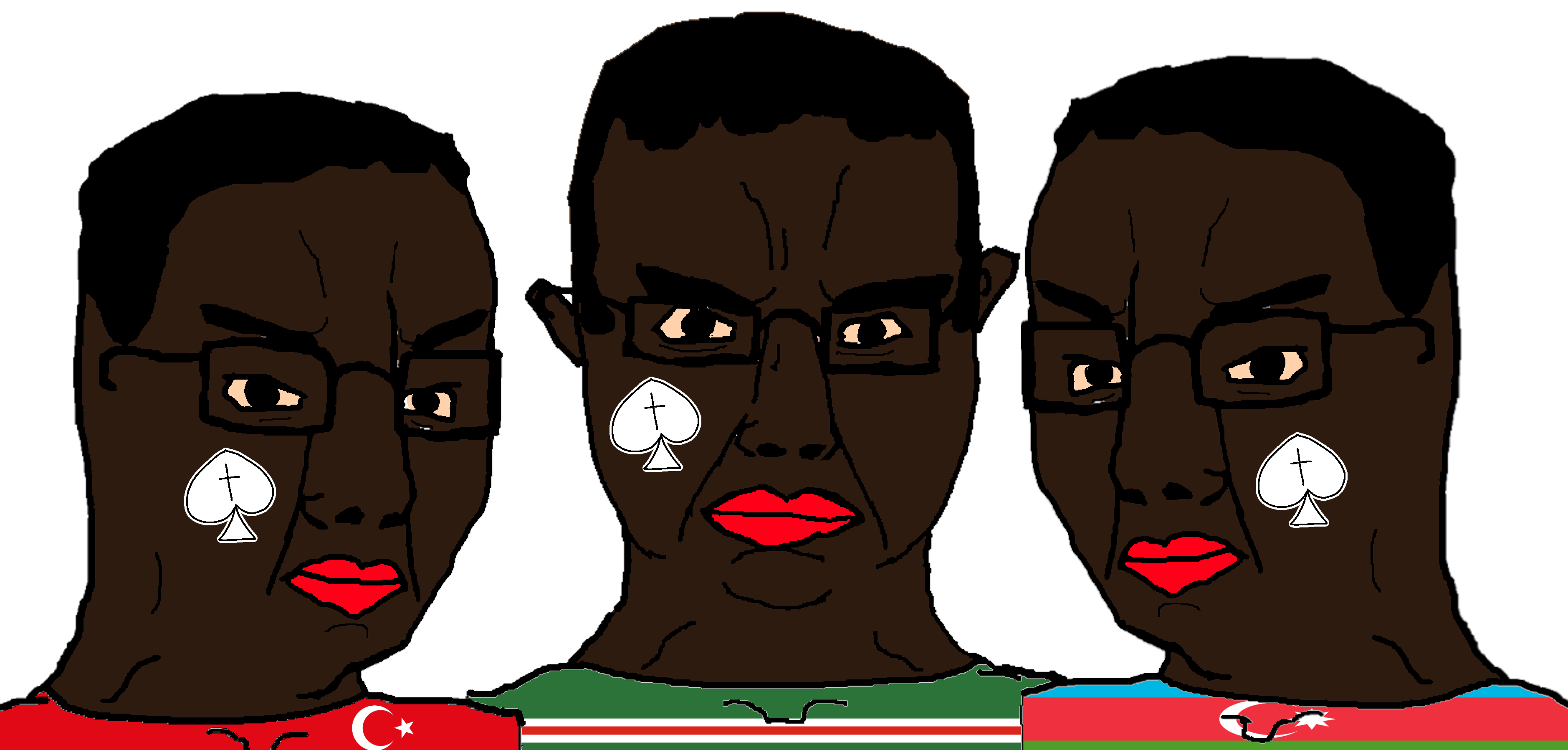 chudjak, chudjak front, 3soyjaks, azerbaijan, bcc, black skin, brown hair, chechnya, chudjak brothers, closed mouth