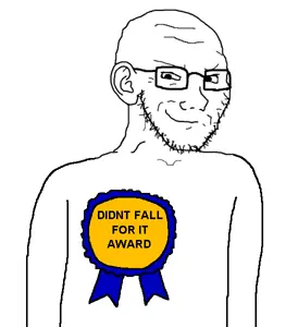 soyak, award, didnt fall for it award, ear, fell for it again award, glasses, smirk, smug, stubble
