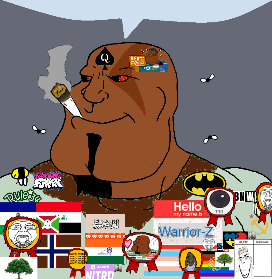 meximutt, mexiaryan, slopjak, animal, award, bald, bloodshot eyes, brown skin, bug, bugs