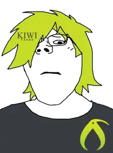 gapejak, female gapejak, terryjak, femjak, closed eyes, female, femcel, glasses, green hair, kiwifarms