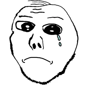 gapejak, david, wholesome soyjak, baby, crying, deformed, hair, sad, soyjak, uncolored skin