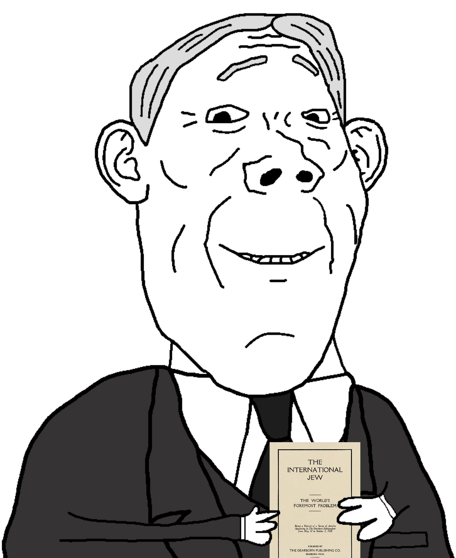 gapejak, protestantjak, wholesome soyjak, book, clothes, ear, eyebrows, ford, gray hair, hair