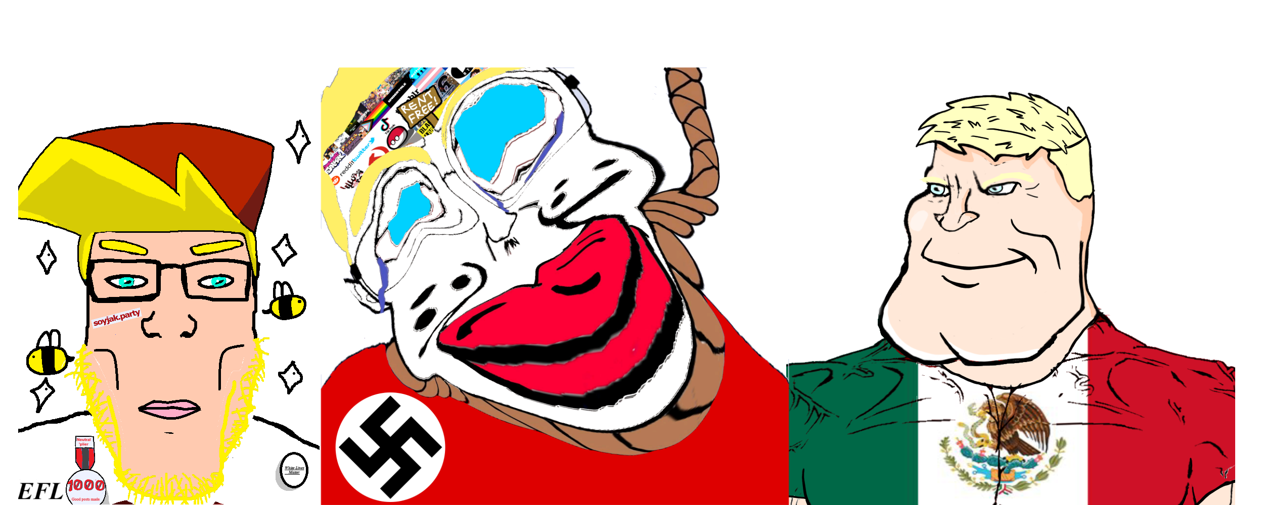 esl fnf pedo, chudjak, markiplier soyjak, meximutt, chudjak front, chudplier, jartycuck, mexiaryan, patrick, aryan